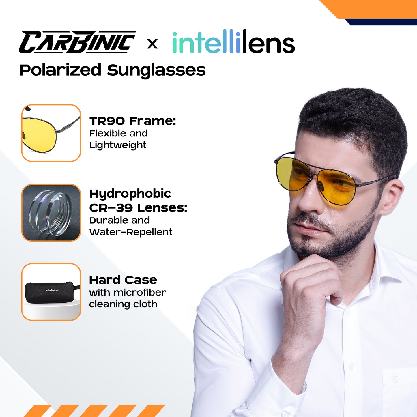 Carbinic aviator sunglasses - protection from UV rays