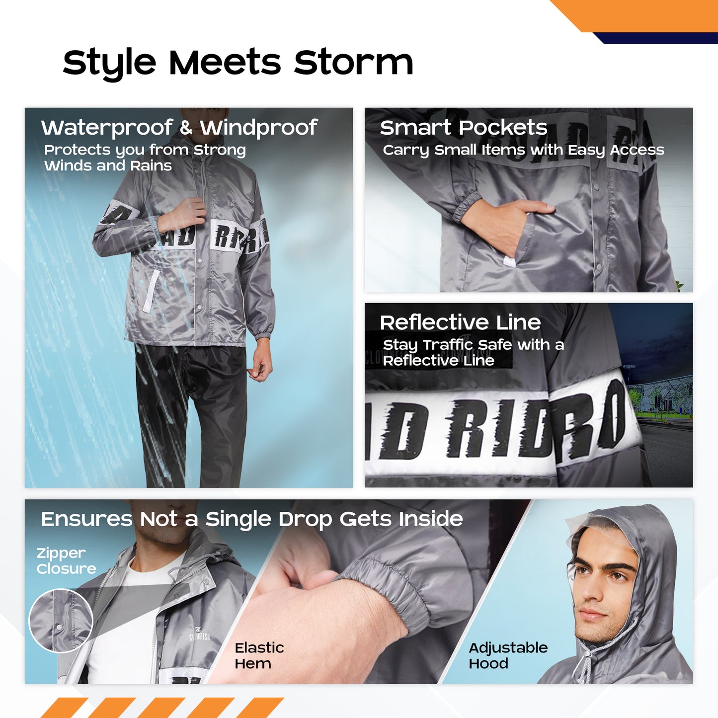 Carbinic Roadrider Windcheater - Versatile reversible coat