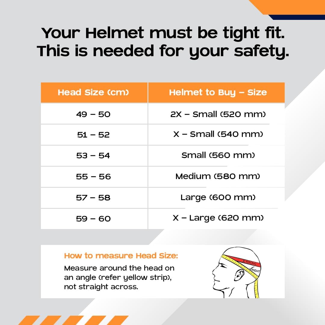 CARBINIC Nickel Series Full Face Helmet for Men & Women | ISI Certified | Clear & Scratch Resistant Visor | Lightweight & Stylish | Medium | Neon Graphic