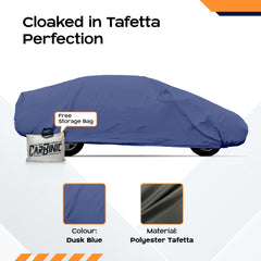 CARBINIC Car Body Cover for Maruti Celerio 2021 | Water Resistant, UV Protection Car Cover | Scratchproof Body Shield | All-Weather Cover | Mirror Pocket & Antenna | Car Accessories Dusk Blue