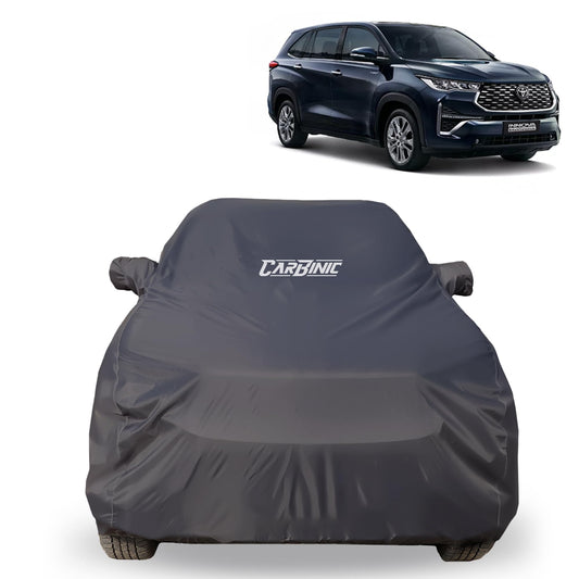 CARBINIC Car Body Cover for Toyota Innova Hycross (7Seater) 2023 |Water Resistant, UV Protection Car Cover |Scratchproof Body Shield|Dustproof All-Weather Cover|Mirror Pocket & Antenna|Car Accessories