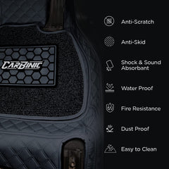 CARBINIC 7D Car Mats | Compatible for Tata Nexon 2020 | 7-Depth Layer Protection Car Floor Mats Anti Skid | Car Accessories | Detachable Layer of Curly Mat | Premium Double Stitched Leather Mats