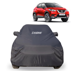 CARBINIC Car Body Cover for Jeep Compass 2022 | Water Resistant, UV Protection Car Cover | Scratchproof Body Shield | All-Weather Cover | Mirror Pocket & Antenna | Car Accessories Dusk Grey