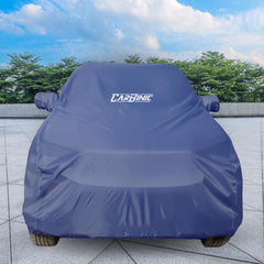 CARBINIC Car Body Cover for Hyundai Alcazar 2021 | Water Resistant, UV Protection Car Cover | Scratchproof Body Shield | All-Weather Cover | Mirror Pocket & Antenna | Car Accessories Dusk Blue