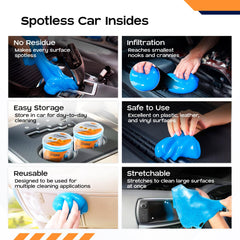 CARBINIC Car Cleaning Gel Kit | Universal Gel for Car Accessories Laptop Keyboard Gadgets | Multipurpose Interior Dust Cleaning | Dashboard Gap Corner Cleaner | Interior Car Accessories | 120g | Blue