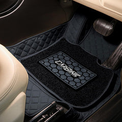 CARBINIC 7D Car Mats | Compatible for Toyota Fortuner 2017 | 7-Depth Layer Protection Car Floor Mats Anti Skid | Car Accessories | Detachable Layer of Curly Mat | Premium Double Stitched Leather Mats