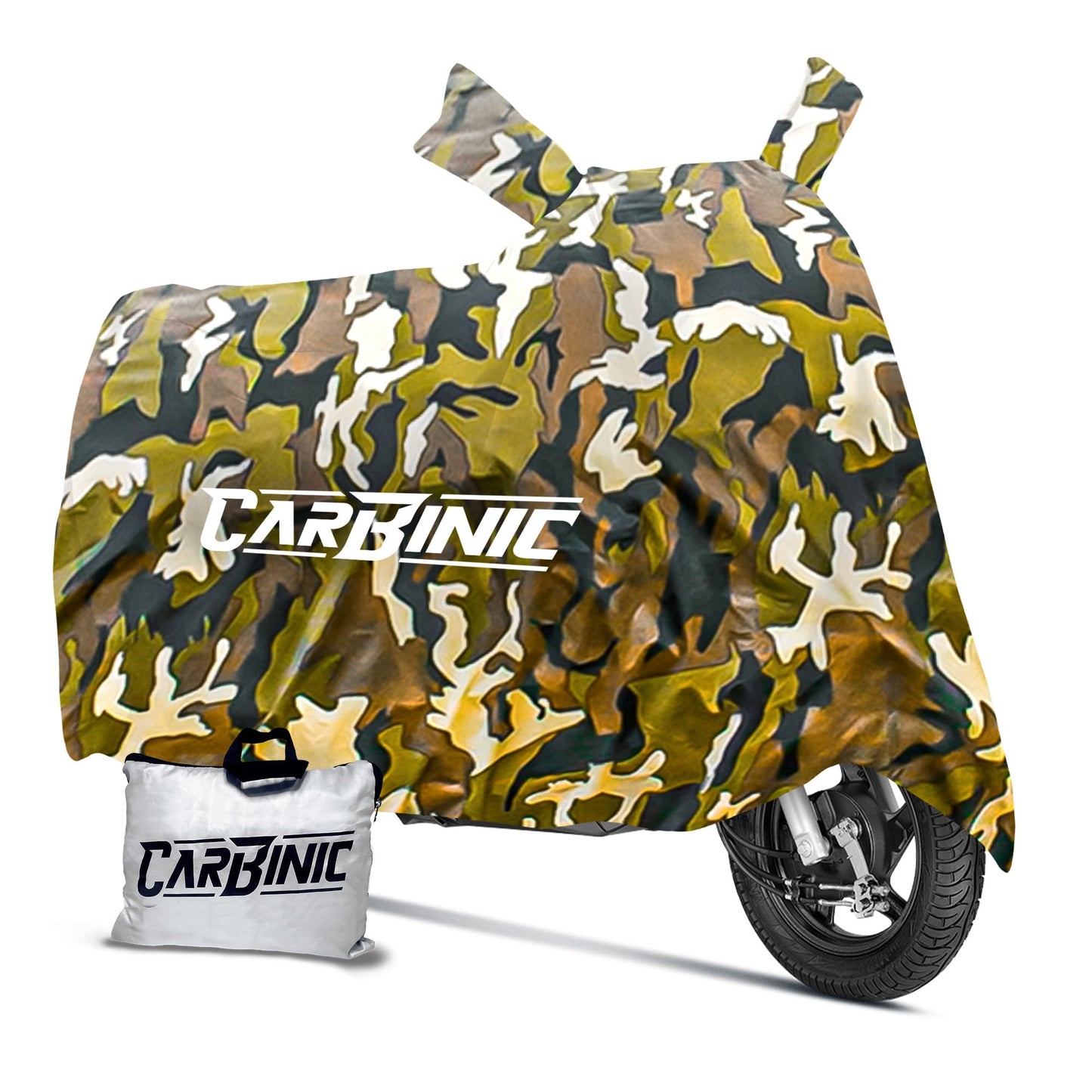 CARBINIC Waterproof Scooty Cover for Honda Activa 6G Tvs Jupiter Bajaj Chetak Electric Scooter Cover Dustproof Washable Activa Accessories Uv Proof Scratchproof with Mirror Pocket Cover Jungle