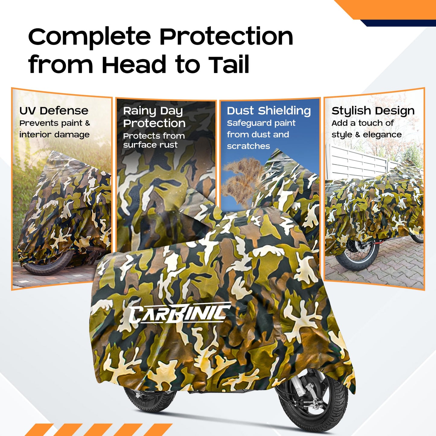 CARBINIC Waterproof Scooty Cover for Honda Activa 6G Tvs Jupiter Bajaj Chetak Electric Scooter Cover Dustproof Washable Activa Accessories Uv Proof Scratchproof with Mirror Pocket Cover Jungle