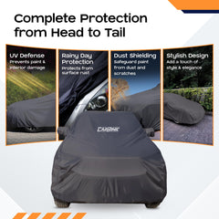 CARBINIC Car Body Cover for Tata Tiago 2021 | Water Resistant, UV Protection Car Cover | Scratchproof Body Shield | Dustproof All-Weather Cover | Mirror Pocket & Antenna | Car Accessories