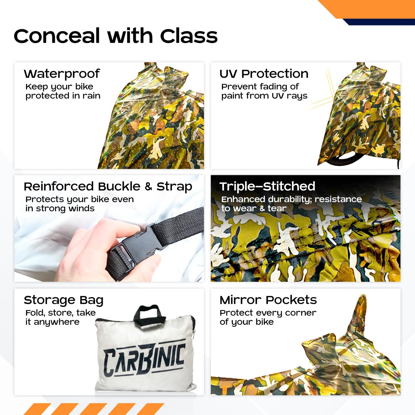 CARBINIC Waterproof Scooty Cover for Honda Activa 6G Tvs Jupiter Bajaj Chetak Electric Scooter Cover Dustproof Washable Activa Accessories Uv Proof Scratchproof with Mirror Pocket Cover Jungle