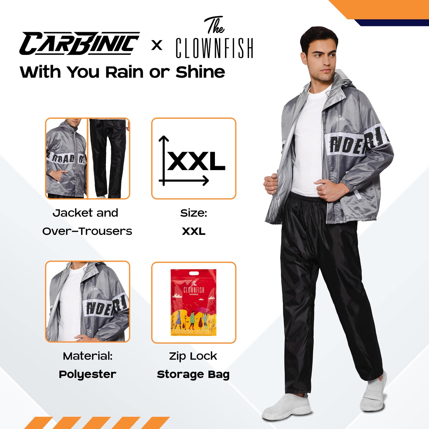 Carbinic Roadrider Windcheater - XX-Large size for men