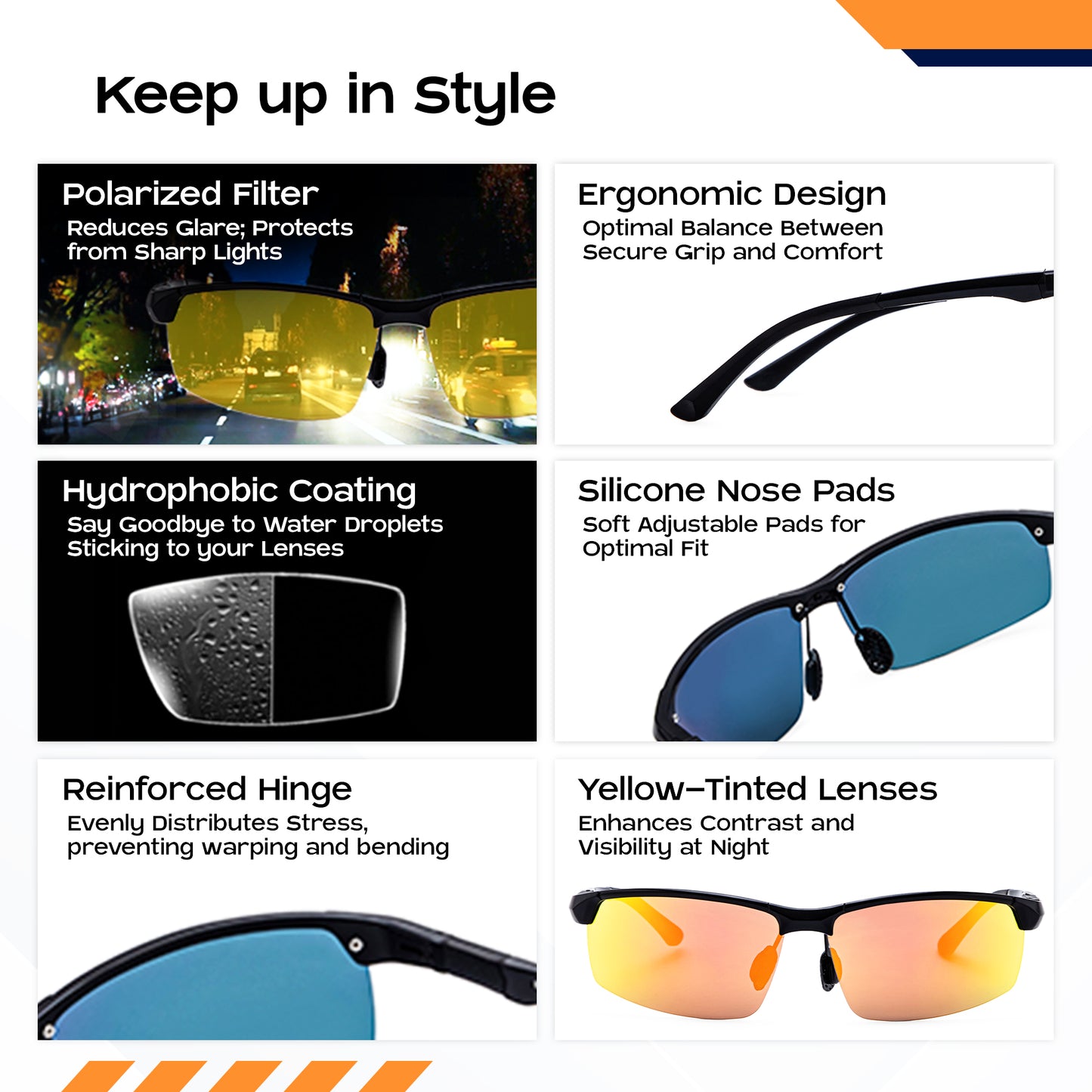 Carbinic biker sunglasses - perfect for sports