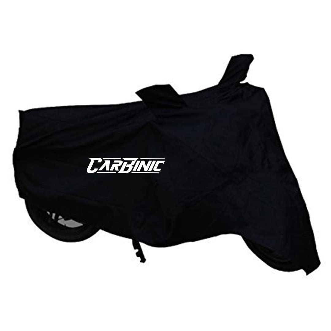 CARBINIC Bike Cover for Bullet | Water Resistant (Tested) and Dustproof UV Protection for Bullet with Carry Bag & Mirror Pockets | Solid Black