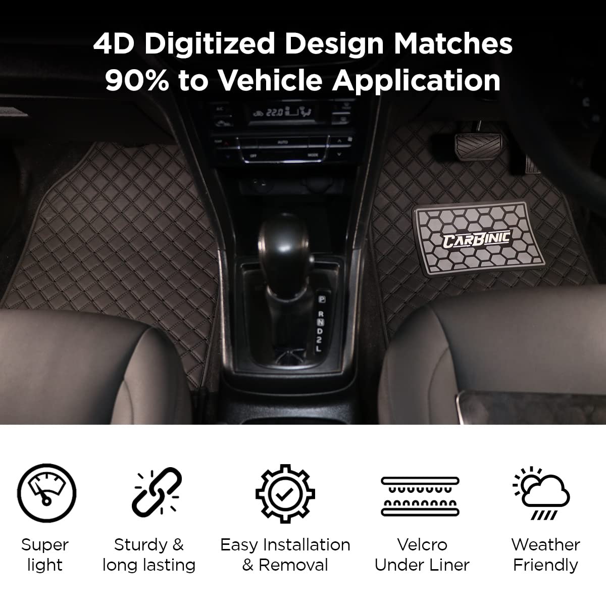 CarBinic 4D Premium Car Foot Mat - Universal Fits for All Cars – Carbinic