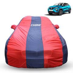 CARBINIC Car Body Cover for Renault Kwid 2019 | Water Resistant, UV Protection Car Cover | Scratchproof Body Shield | Dustproof All-Weather Cover | Mirror Pocket & Antenna | Car Accessories, Blue Red