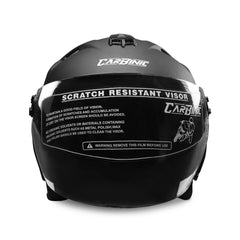 CARBINIC Dame Series Half Face Helmet for Women | ISI Certified | Clear & Scratch Resistant Visor | Lightweight & Stylish | Medium | Black